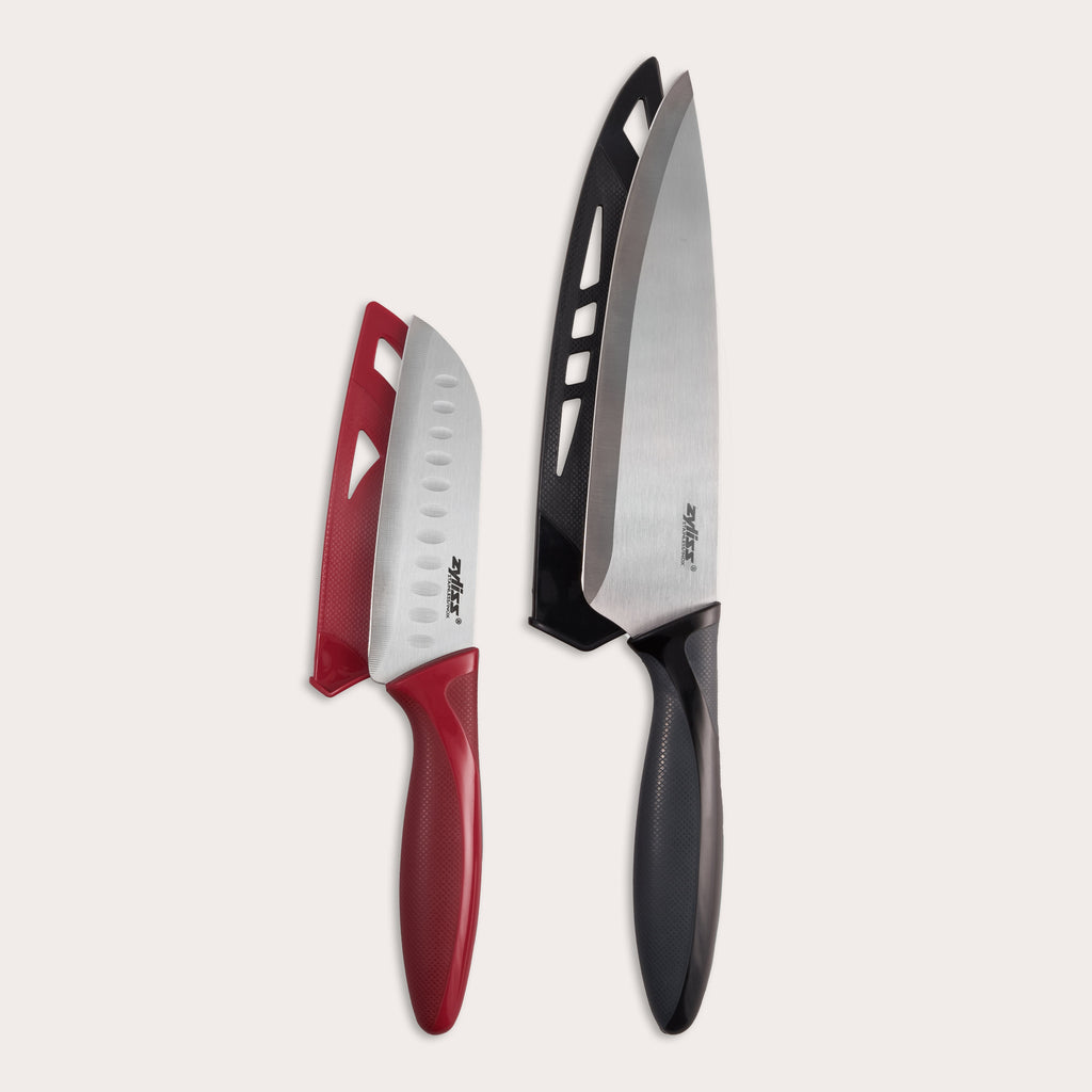 Zyliss 2 Piece chef and santoku knife set