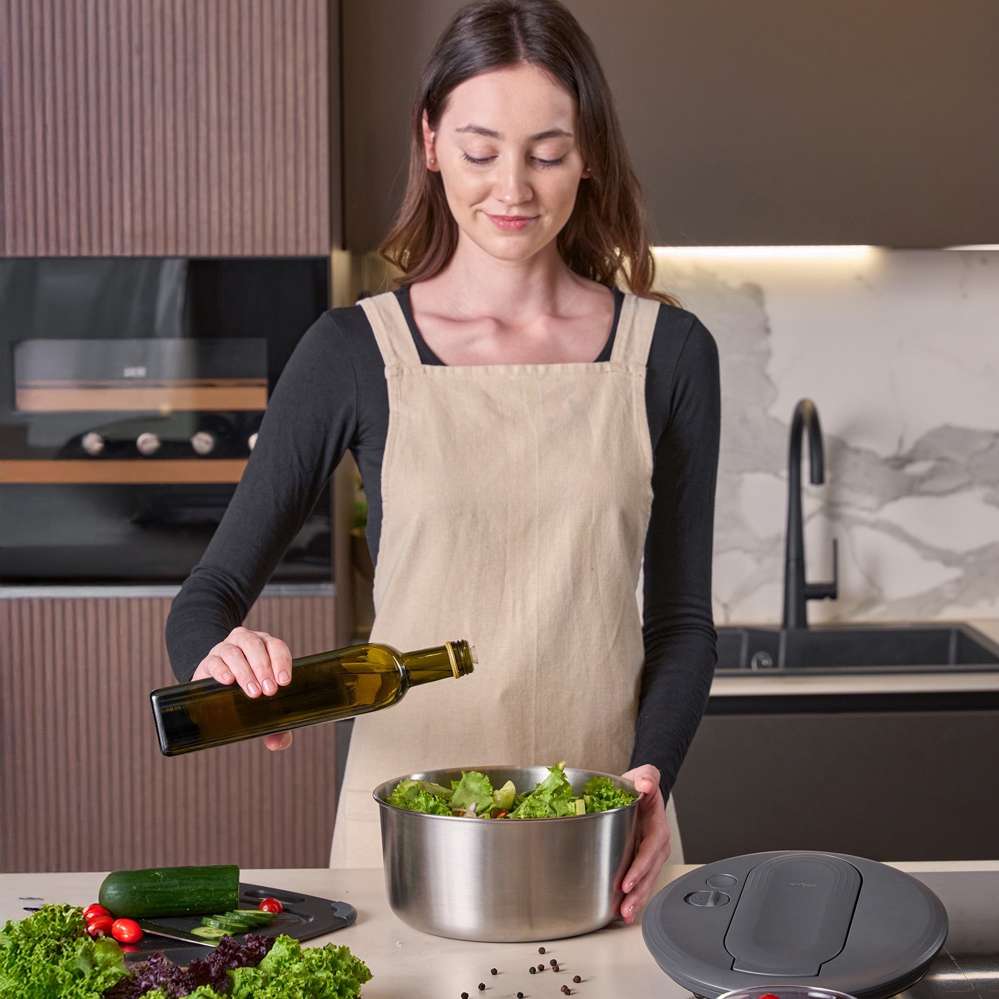 Zyliss Swift Dry Salad Spinner Stainless Steel