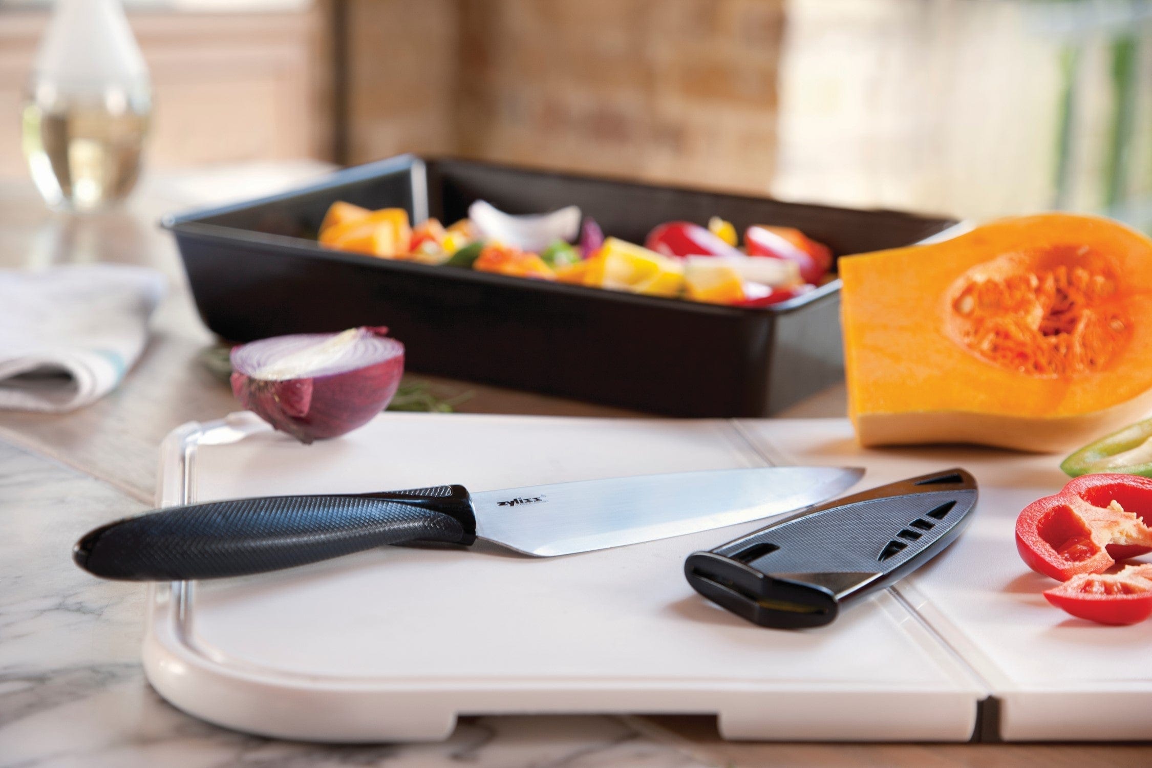 Zyliss Chefs knife with sheath stainless steel blade