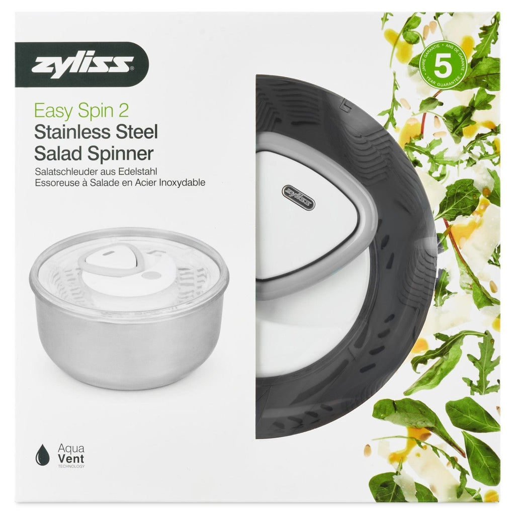 Zyliss Easy Spin 2 Stainless Steel Salad Spinner