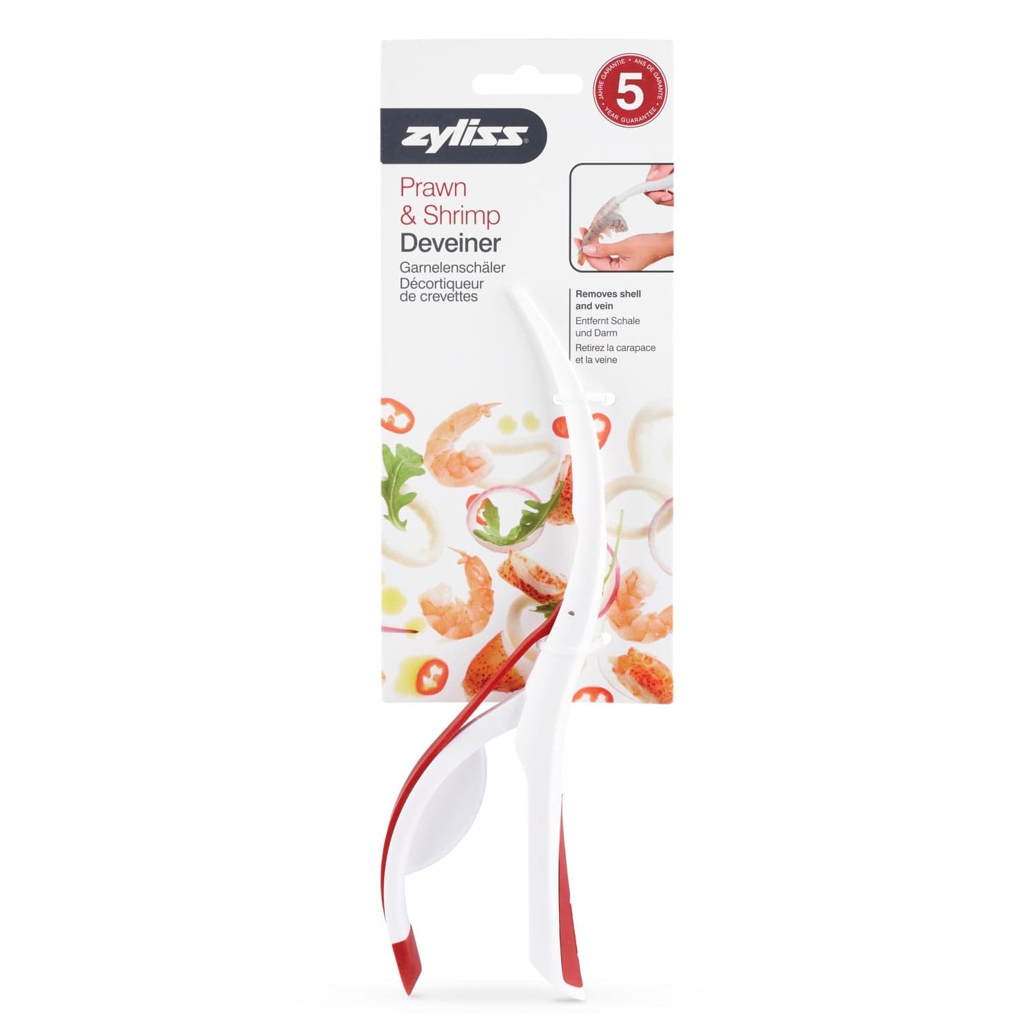 Zyliss Prawn shrimp tool deveiner sheller with non slip handle